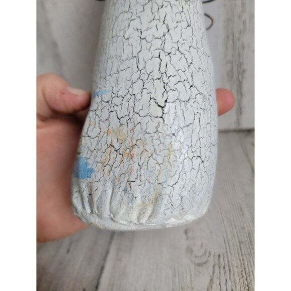 Tall skinny snowman vintage rustic happy present Xmas figure - Picture 7 of 12